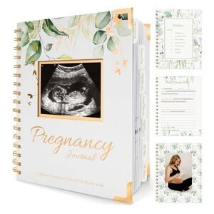 Pregnancy Journal with Gold Accents